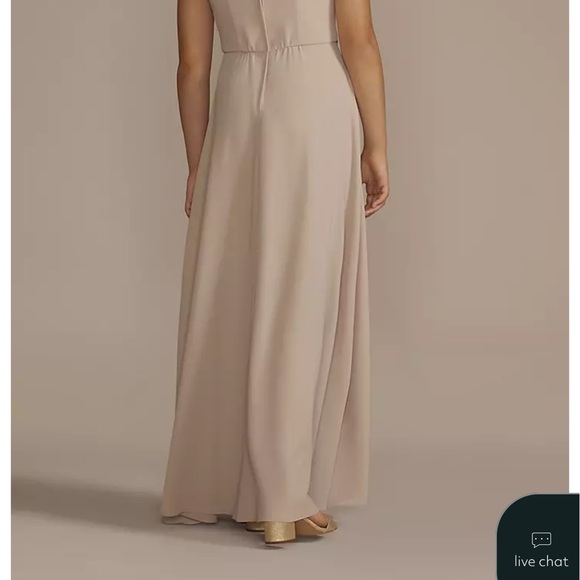 David’s bridal junior bridesmaid wine color Dress - Picture 3 of 7